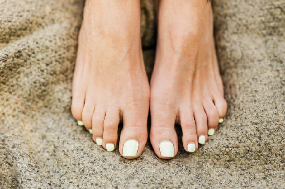 A woman after getting an e-file pedicures.