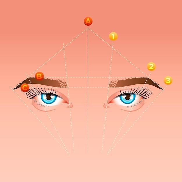 Facial structure guide for brow mapping.