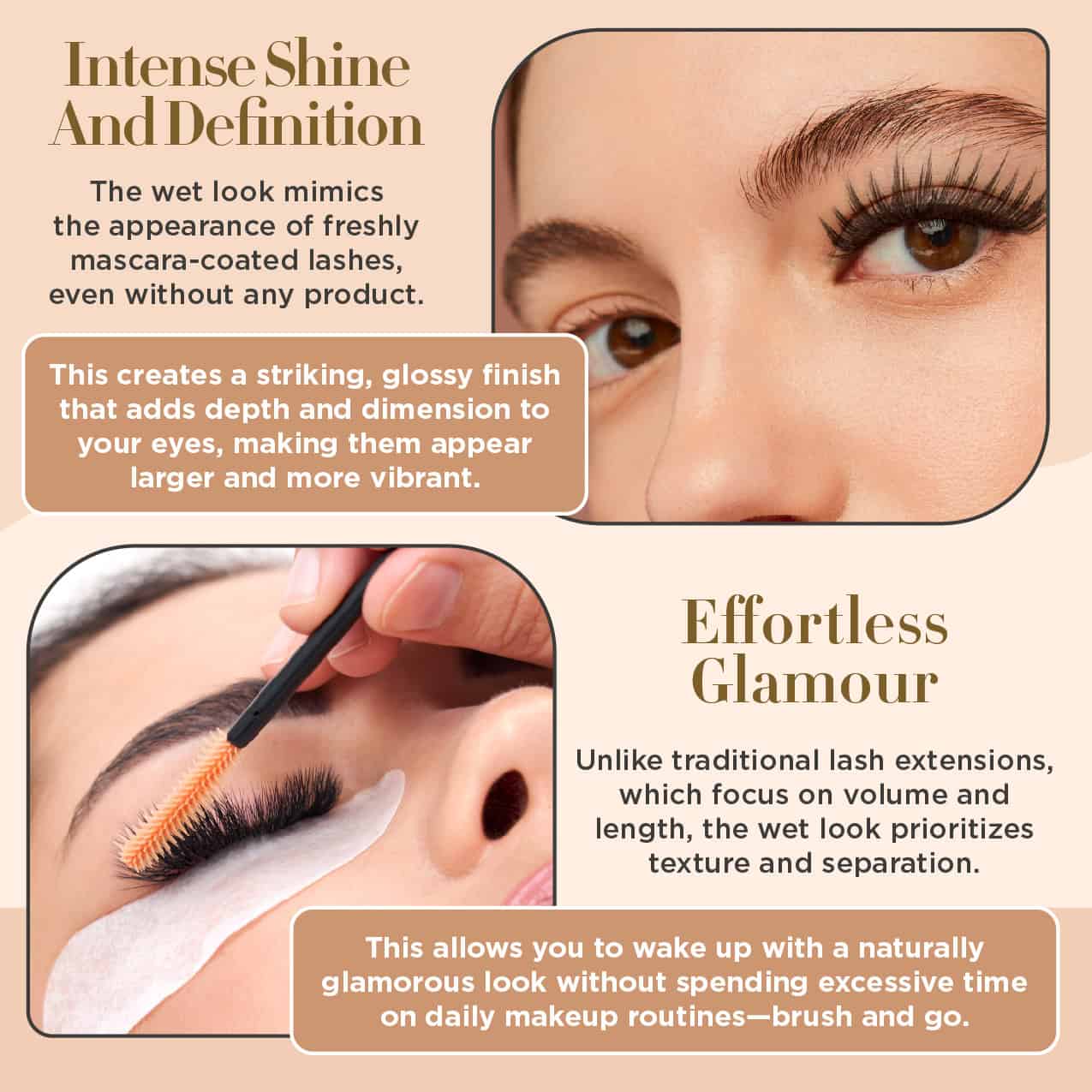 wet look lash extensions