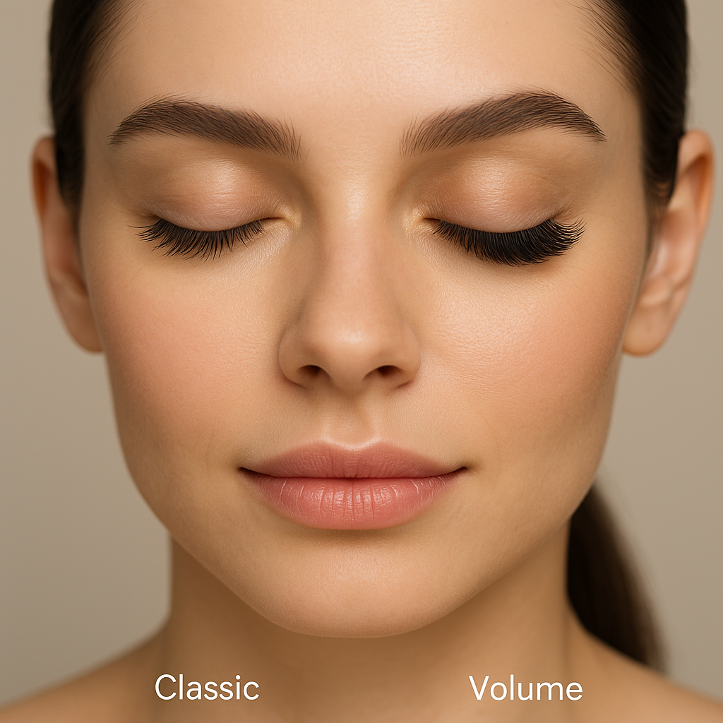 Classic vs Volume Lashes