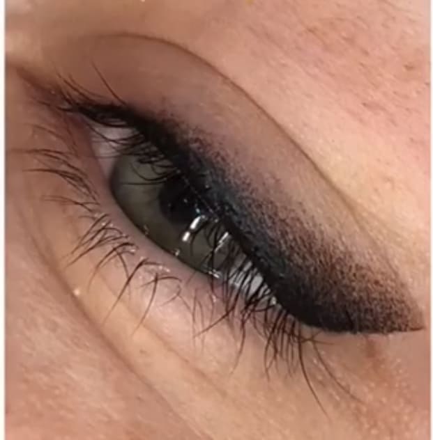 permanent eye liner - soft shaded as permanent makeup salon oakville