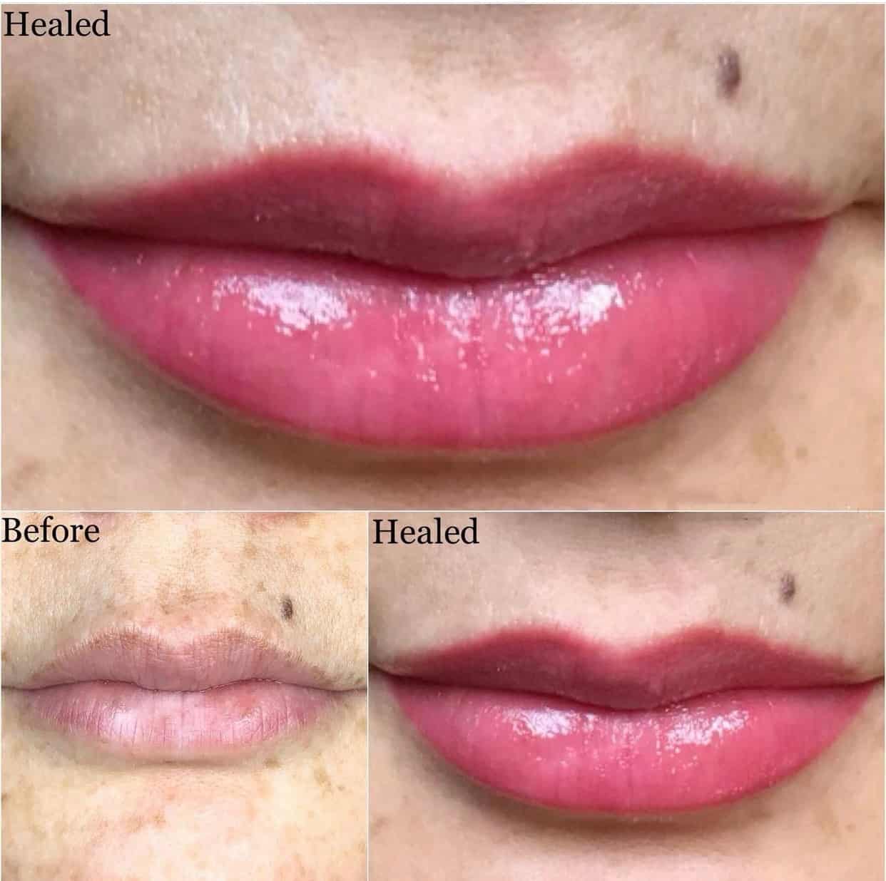 lip blushing oakville glossy red lips