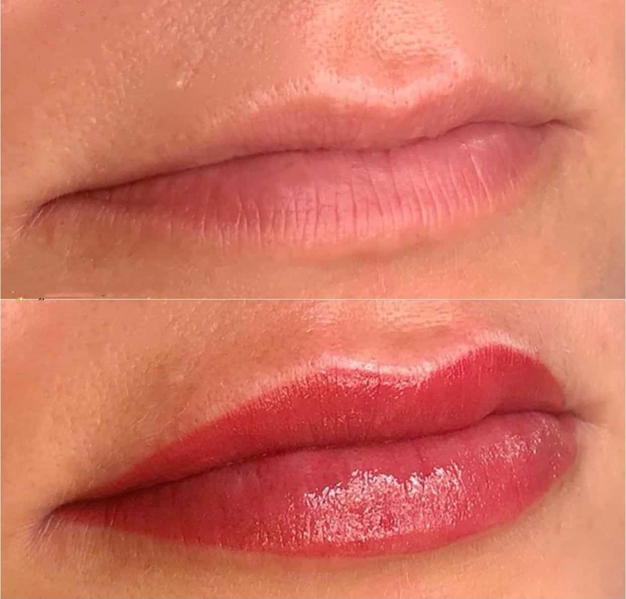 lip blushing oakville natural red lips